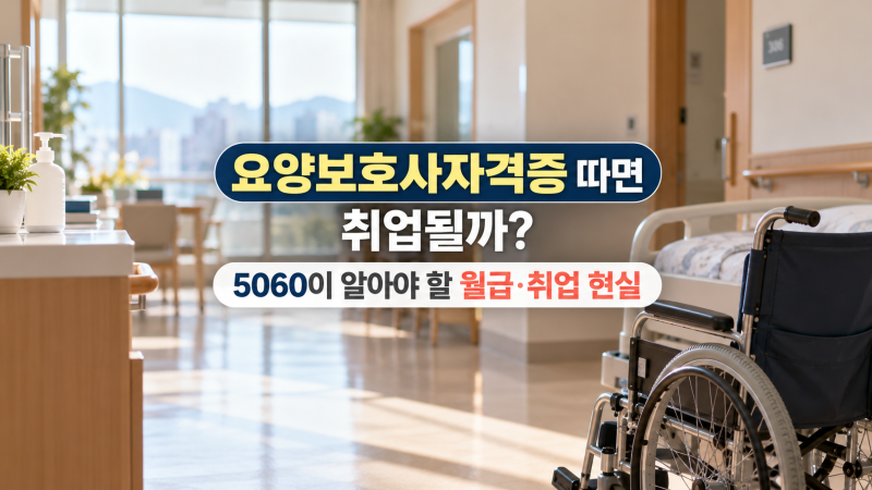 요양보호사자격증 따면 취업될까? 5060이 알아야 할 월급·취업 현실