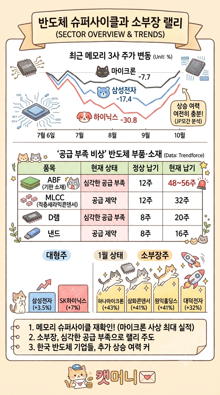 "삼전·닉스 기다리다 먼저 날았다!" 소부장주 40% 급등, 반도체 슈퍼사이클의 시작?