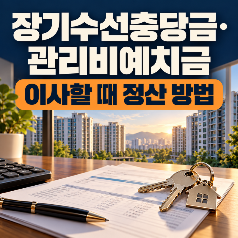아파트 장기수선충당금·관리비예치금 차이｜이사할 때 돌려받는 방법