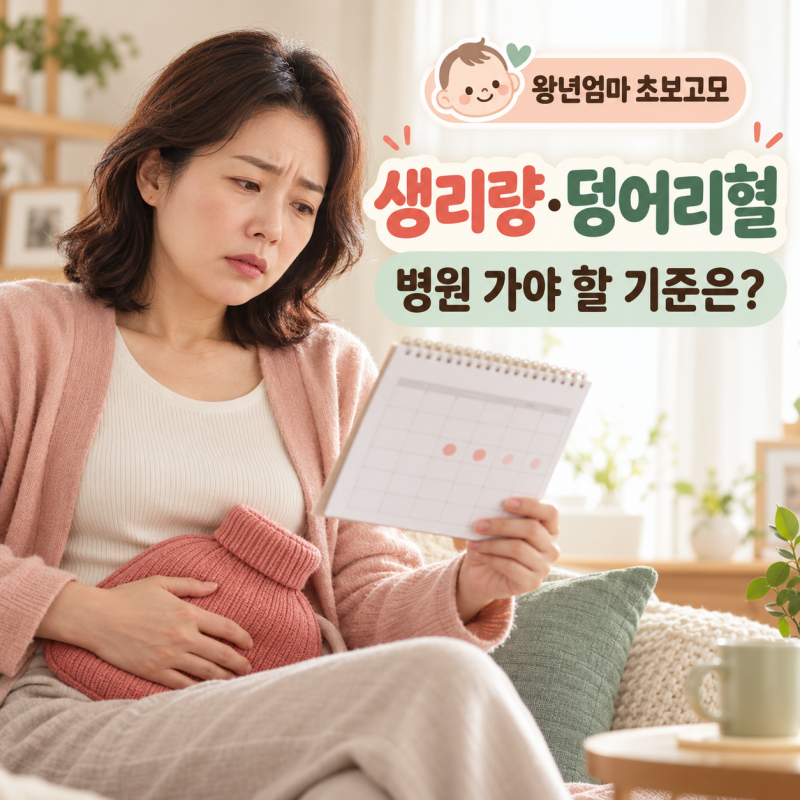 생리량이 많고 덩어리혈이 보일 때, 병원에 가야 하는 기준