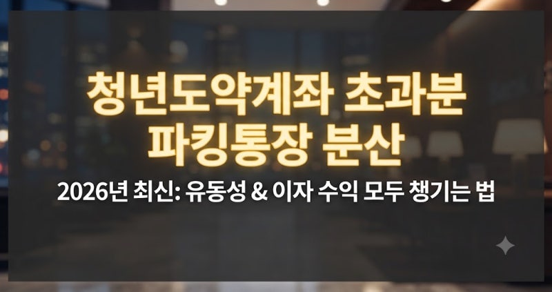 청년도약계좌 매칭 한도 초과분 파킹통장 분산
