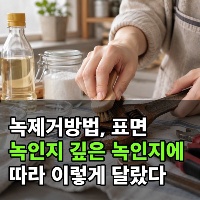녹제거방법, 표면 녹인지 깊은 녹인지에 따라 이렇게 달랐다