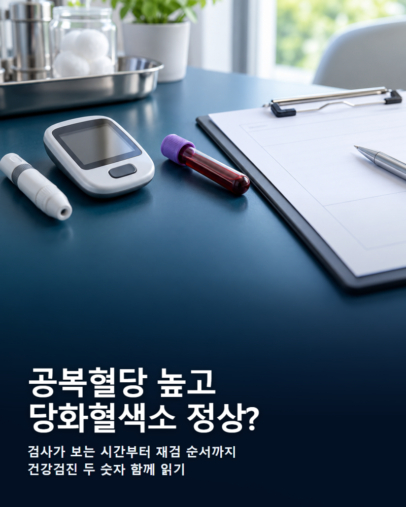 공복혈당은 높은데 당화혈색소는 정상? 건강검진 두 수치가 다를 때 확인할 순서