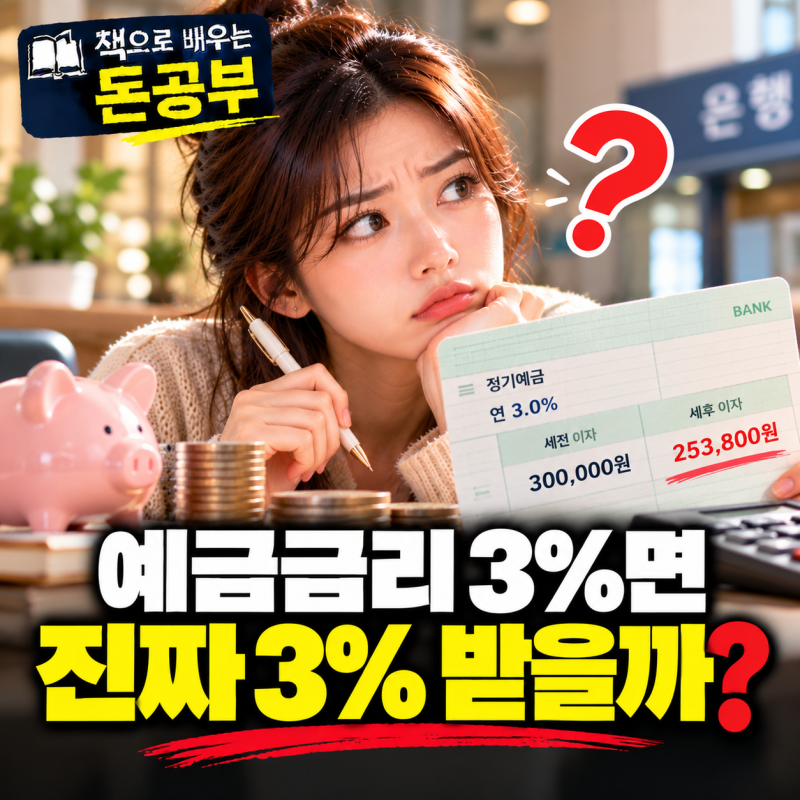“예금금리 3%면 진짜 3% 받을까?”｜예금 이자 세금과 세후 이자 쉽게 계산하기