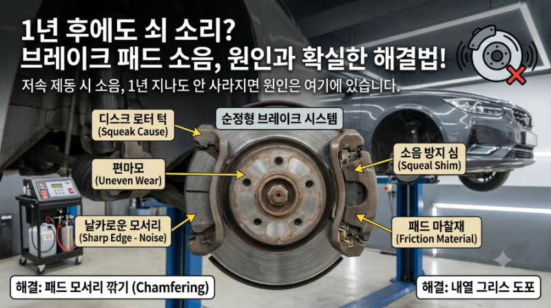 브레이크 패드 교체 후 1년 지난 소음, 왜 안 사라질까? 원인 및 확실한 해결법