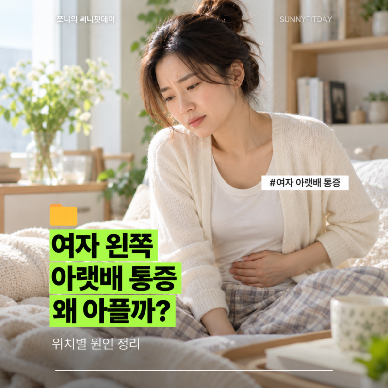 여자 왼쪽 아랫배 통증, 왜 아플까? 위치별 원인 정리