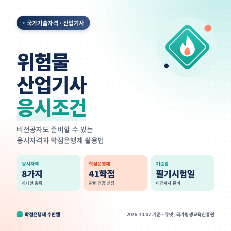위험물산업기사 응시조건, 비전공자 준비 방법 총정리