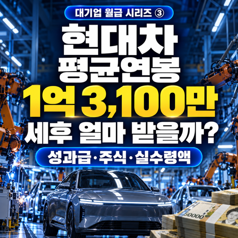 현대차 다니면 세후 월 800만 원? 성과급·주식까지 합친 영끌 연봉｜대기업 월급 시리즈 ③