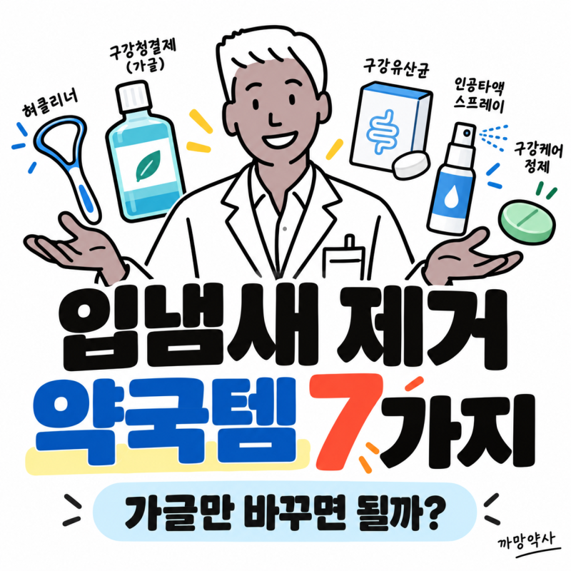 양치해도 입냄새가 난다면? '약사'가 고르는 구취 제거 약국템 7가지