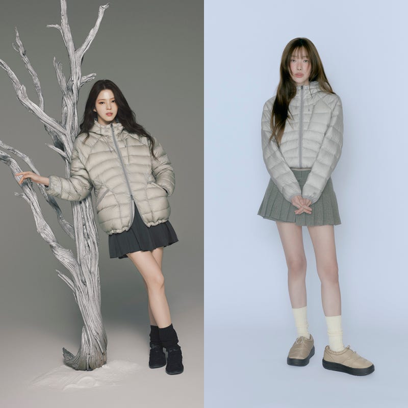 실버 품절 이유? 휠라 에어플로우 경량다운 한소희 차정원 코디로 보는 여성 경량패딩 추천