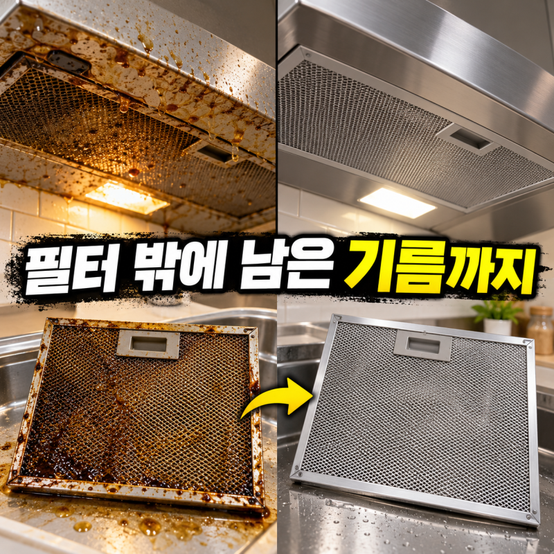주방 후드 청소, 필터만 닦아도 기름이 떨어질 때 확인할 곳