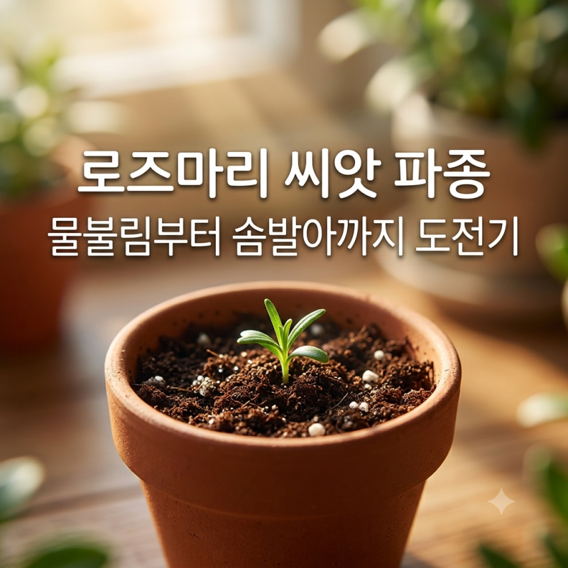 2년 묵은 로즈마리 씨앗 발아 도전 물불림부터 솜발아 꿀팁 정리