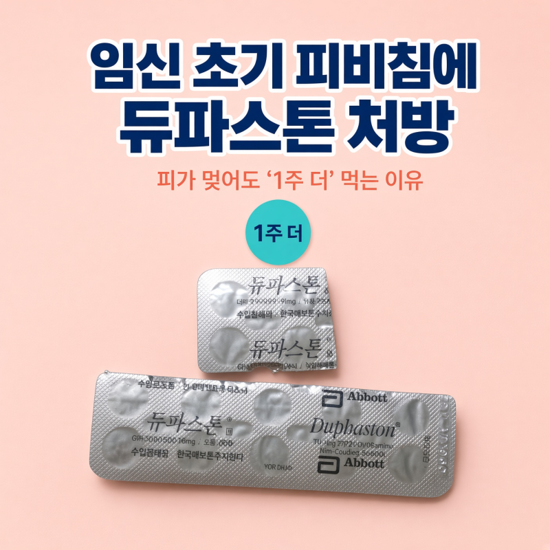 임신 초기 피비침에 듀파스톤 처방, 피가 멎어도 '1주 더' 먹는 이유