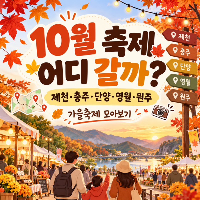 10월 축제 어디 갈까?｜제천·충주·단양·영월·원주 가을축제 모아보기