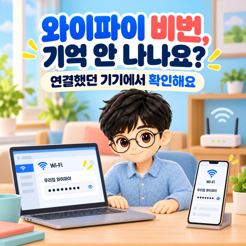 와이파이 비밀번호 까먹었을 때?｜공유기 뒤집지 않고 확인하는 법