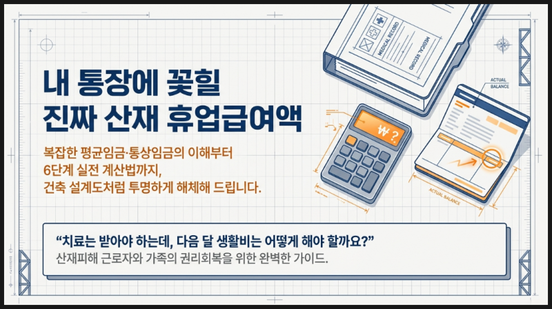 [ 산재 휴업급여 1편 ] 평균임금·통상임금·최저임금부터 지급액 계산까지?