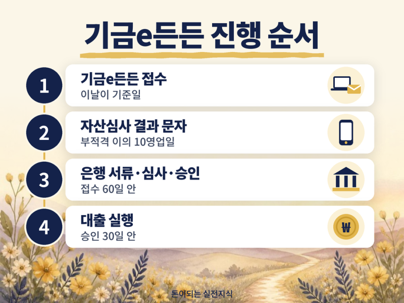 기금e든든 심사기간, 신생아 특례대출 접수부터 실행까지 며칠?