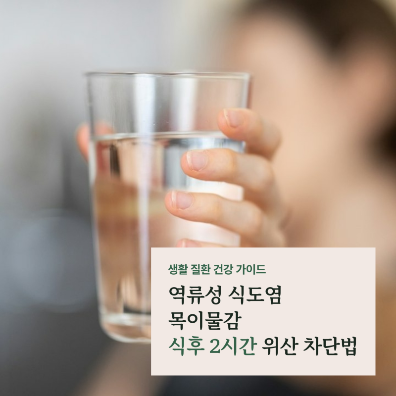 역류성 식도염 증상 목이물감과 마른기침, 식후 2시간 수칙과 좌측 수면법