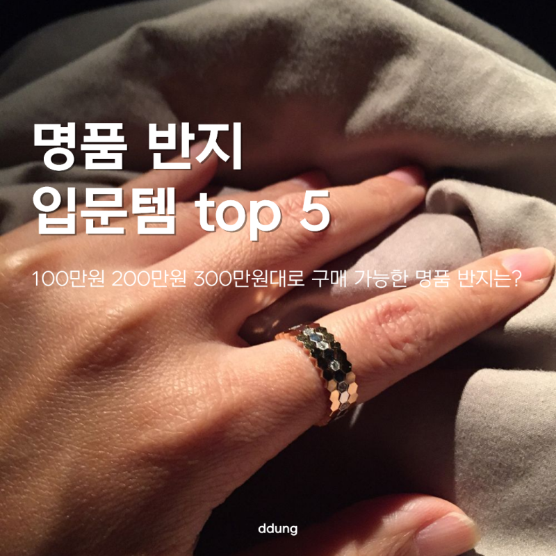 100만원 200만원 300만원대 명품 반지 입문템 추천