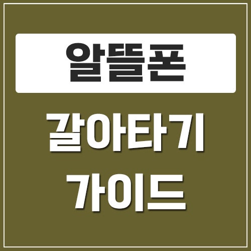 알뜰폰 갈아타기 가이드 (알뜰폰 자급제 개통 절차 및 주의점)