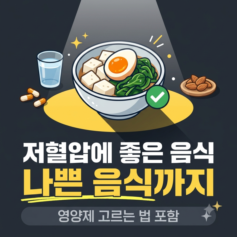 저혈압에 좋은 음식 8가지, 영양제와 피해야 할 음식까지