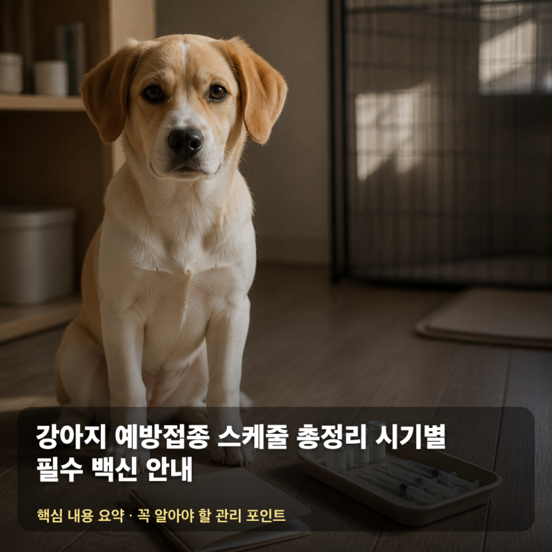 강아지 예방접종 스케줄 총정리 시기별 필수 백신 안내