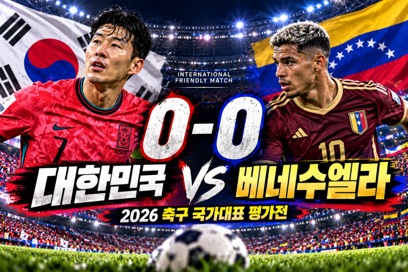 한국 베네수엘라 0-0 무승부…손흥민 침묵, 우루과이전 1-4 패배 후 또 답답했다
