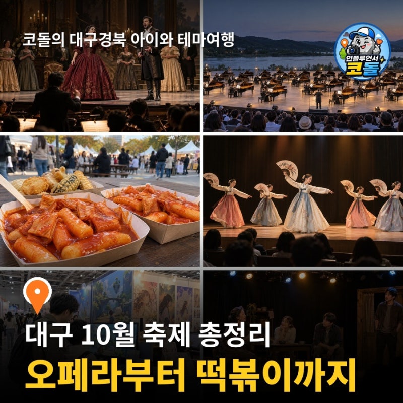 10월 대구 축제 일정 총정리 | 대구국제오페라축제·달성 100대 피아노·떡볶이 페스티벌 아이....