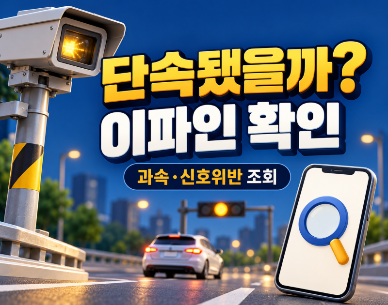 과속·신호위반 단속 조회방법｜이파인 최근단속내역과 미납과태료 차이