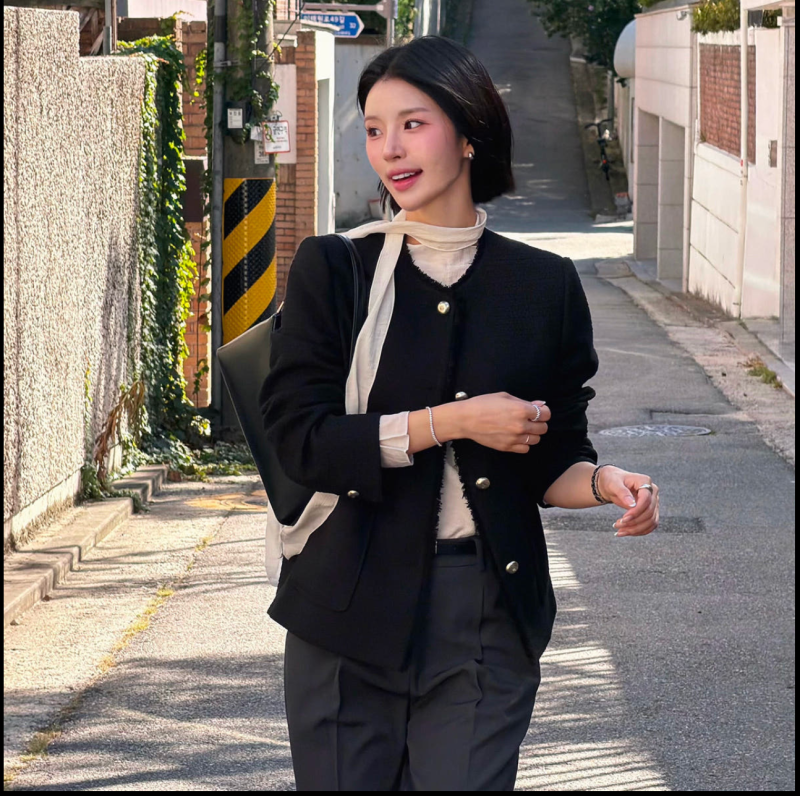 이번 가을에 핫할 로엠 트위드 자켓, RMJKG49NT1
