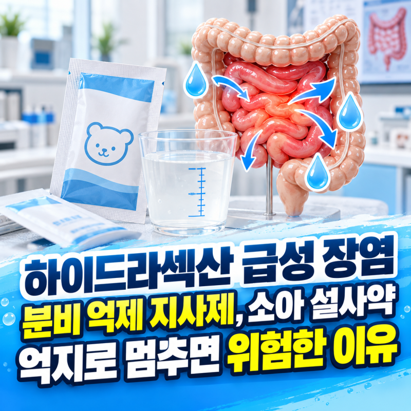 하이드라섹산 급성 장염 분비 억제 지사제, 소아 설사약 억지로 멈추면 위험한 이유
