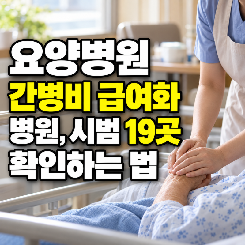 요양병원 간병비 급여화 병원, 시범 19곳 확인하는 법