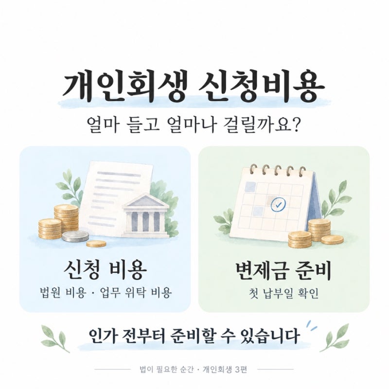개인회생 신청비용, 얼마 들고 얼마나 걸릴까요?｜3편