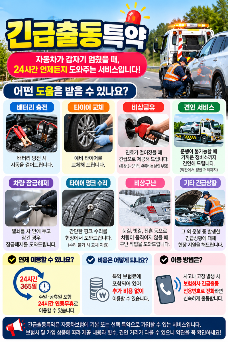 타이어 펑크 긴급출동, 하루에 2번 부를 수 있을까?