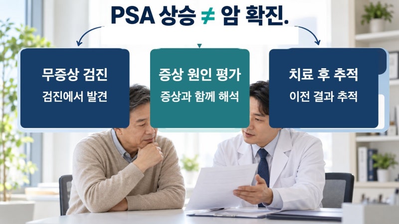 전립선암 PSA 수치 증가, 한 번 오른 결과만으로 재발일까?