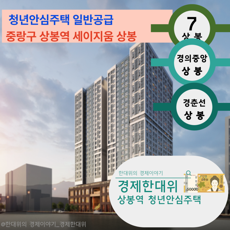 [청년안심주택] 상봉역 세이지움 상봉 추가모집｜2세대｜보증금·월세·일정 총정리