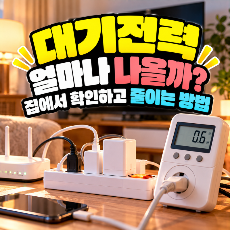 대기전력 얼마나 나올까? 집에서 확인하고 줄이는 방법