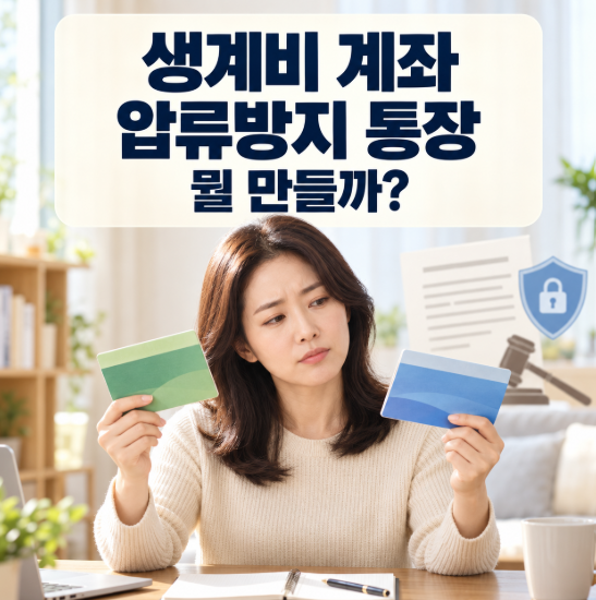 생계비 계좌 압류방지 통장 차이, 둘 중 나는 어떤 걸 만들면 될까?