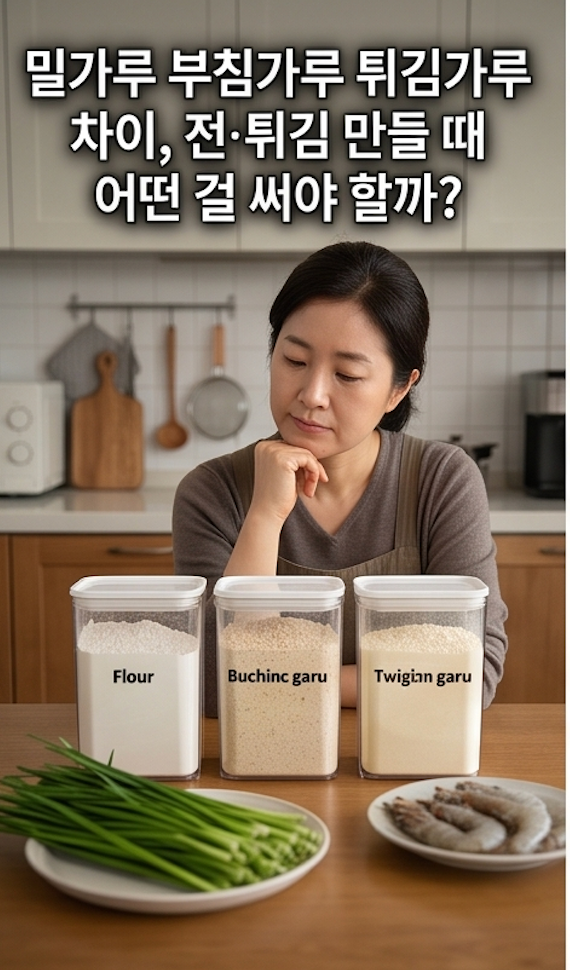 밀가루 부침가루 튀김가루 차이, 종류별 특징 활용법