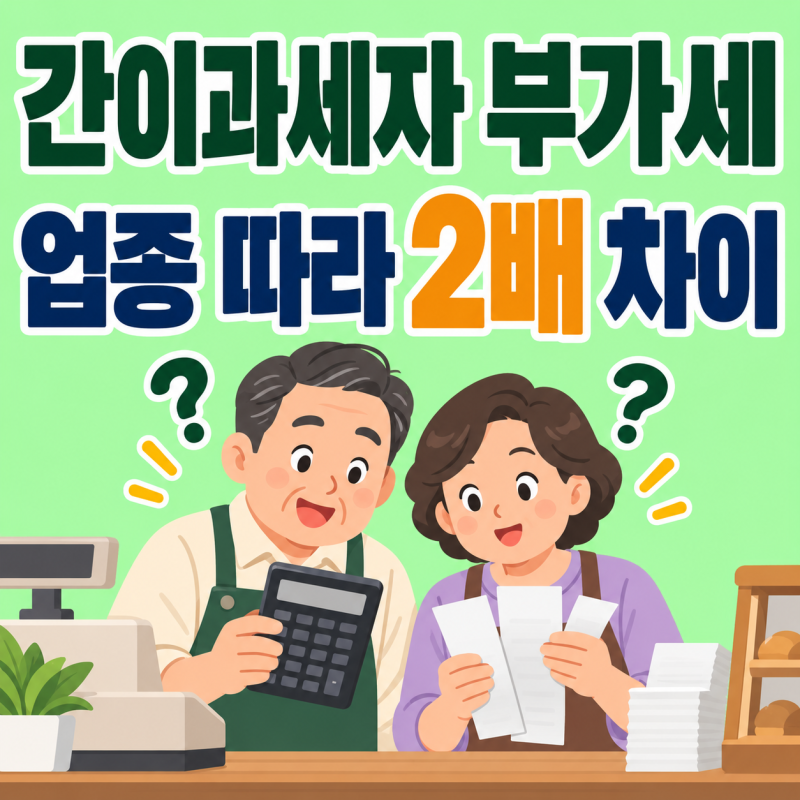 간이과세자 부가세, 업종 따라 2배 차이