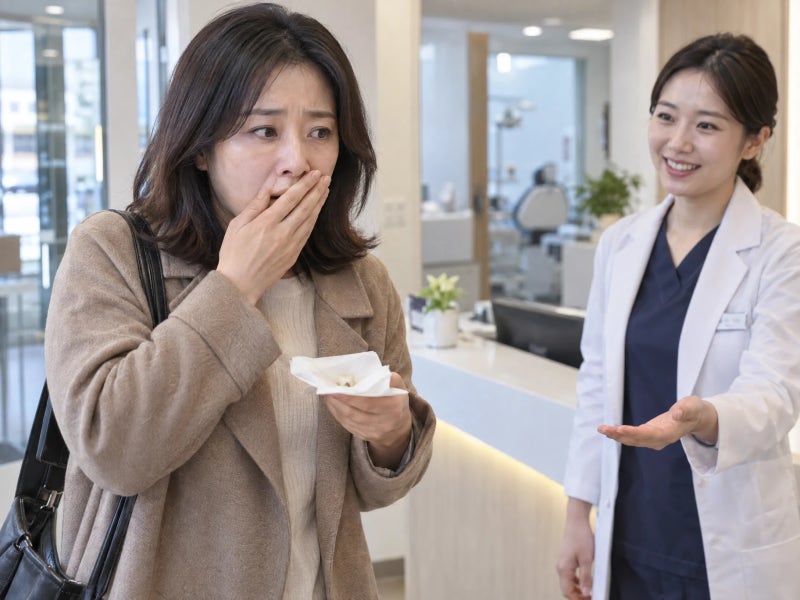 선유도 치과 - 떨어진 인레이 혹은 크라운. 가능하면 다시 붙여드립니다. 하지만 그렇지 않은....