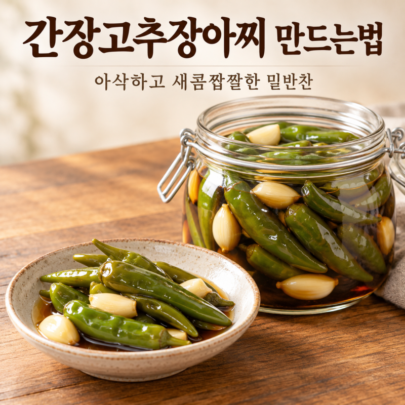 "간장고추장아찌 만드는법" 아삭하고 새콤짭짤하게 오래 두고 먹는 밑반찬