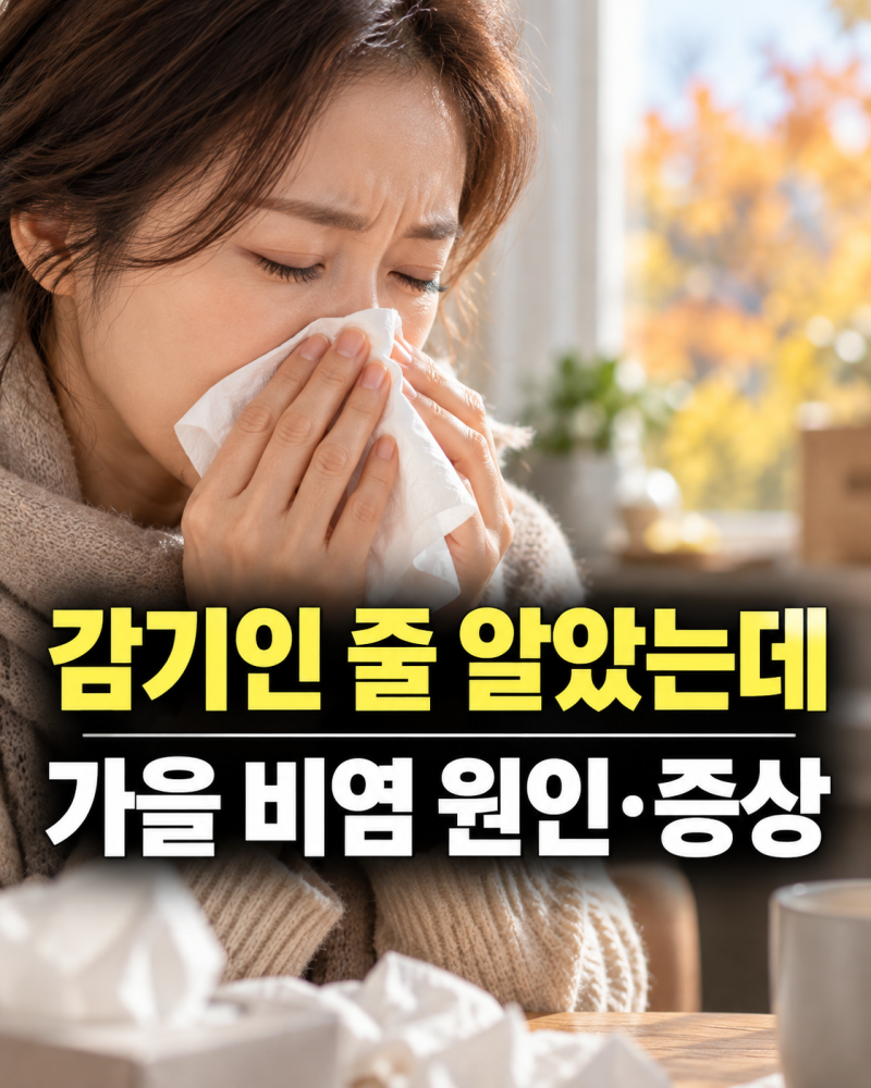 가을 비염 원인·증상, 감기인 줄 알았는데 치료와 약은?