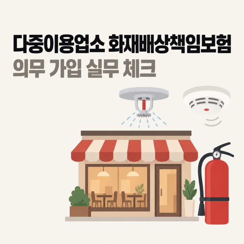 다중이용업소 화재배상책임보험, 의무 가입 업종부터 과태료와 보험료 산정까지