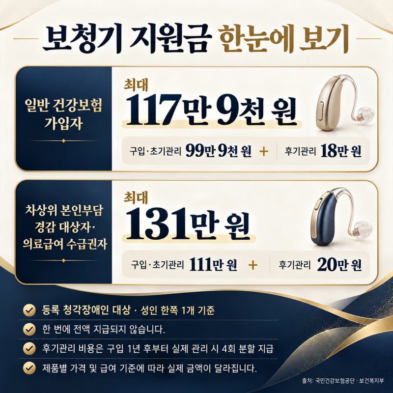 난청 증상과 보청기 정부 지원금, 최대 131만 원 누가 받을 수 있나요?