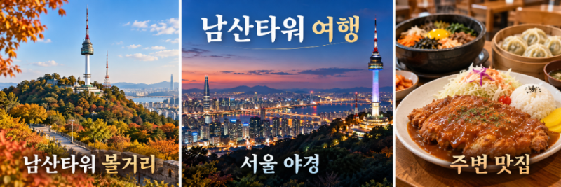 남산타워, 야경만 보고 오면 아깝다! 전망대·케이블카·주변 맛집 총정리