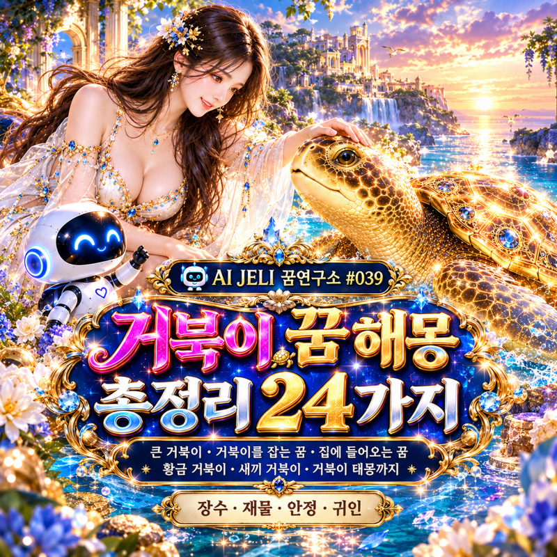 거북이 꿈 해몽 총정리 24가지｜큰 거북이·거북이를 잡는 꿈·집에 들어오는 꿈·황금 거북이....