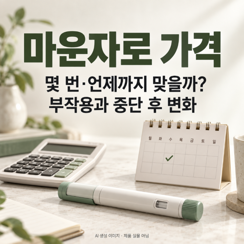 마운자로 가격, 몇 번 맞아야 할까? 치료 기간·부작용·중단 후 변화까지