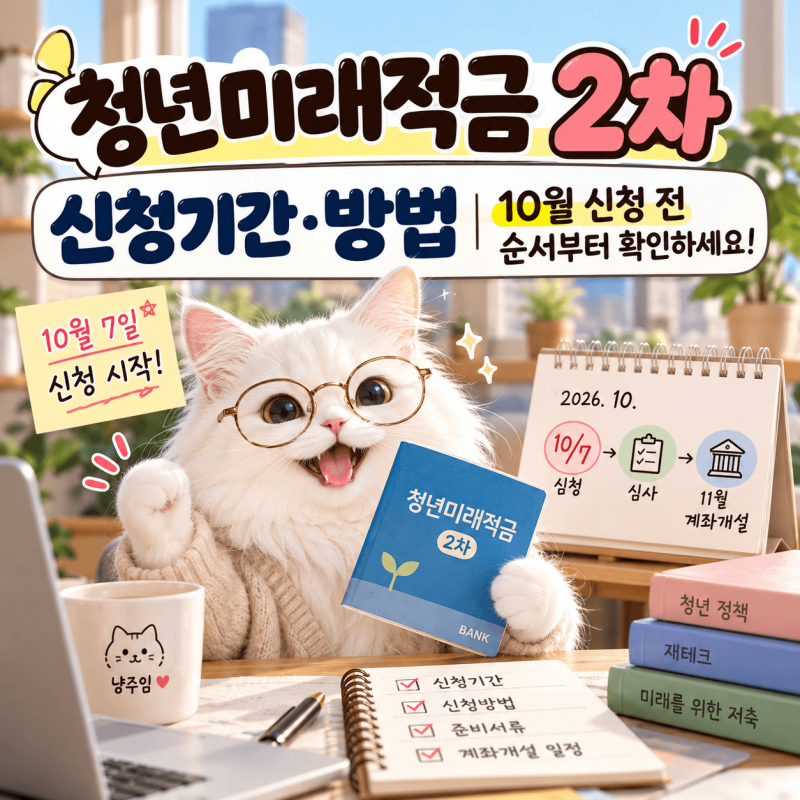 청년미래적금 2차 신청기간·방법｜10월 신청 전 순서부터 확인하세요