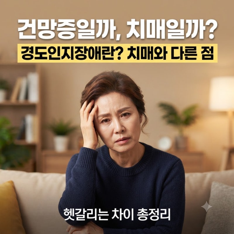 경도인지장애란? 치매와 다른 점 총정리 | 나도 해당될까?